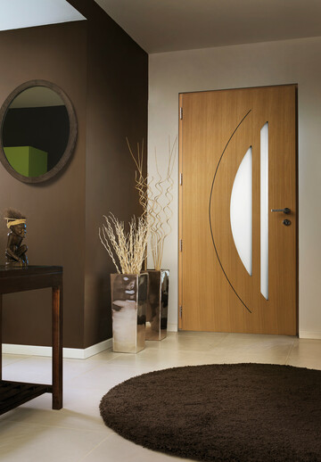 porte d'entrée aluminium mixte bois