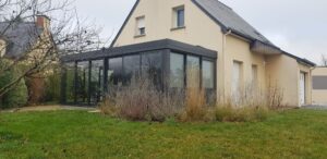 Véranda aluminium gris anthracite